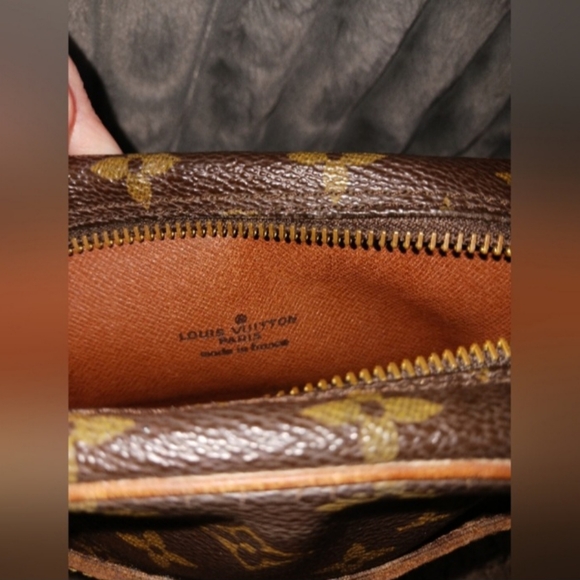 Vintage Louis Vuitton Danube Crossbody Monogram Brown Bag 1988 Authentic - Picture 5 of 11